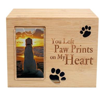 China Wholesale Viable Biodegradable Sealed Dog Cat Animal Wooden Pet Casket Coffin As Pet Loss Gift for sale