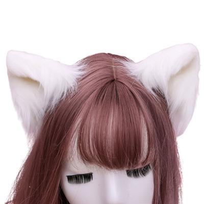 China Lovely Furry Animal Lolita Wolf Cat Cosplay Hairpins One Beast Ears Hair Clip Anime Size for sale