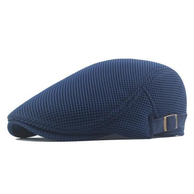 China Mesh Flat Cap Beret Hats Hats Gorras Breathable Adjustable Fashion Newsboy Style Casual Fashion Men Women Beret Hat for sale