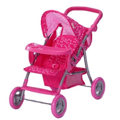 China New style doll stroller toy with storage foot tray and basket L35*W59.5*H56CM for sale