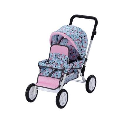 China New Metal Style Promotion Gifts Doll Pram For Twin Babies for sale