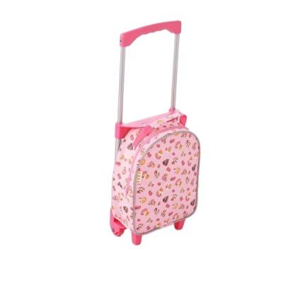 China New Metal Promotion Kids School Doll Bag With Wheels for sale