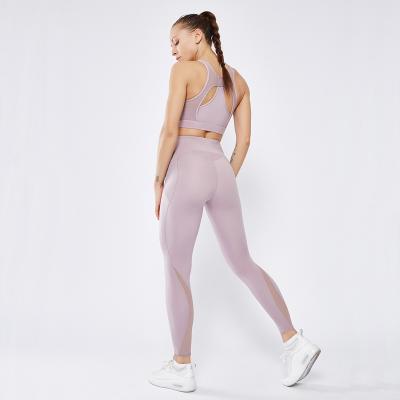 China Breathable Women Fitness Clothes Support Bra Seamless Gym Leggings Jogging Suits Wholesale for sale