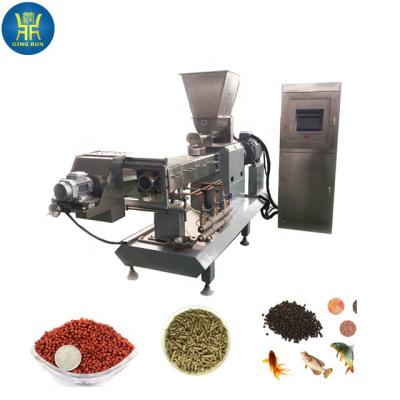 China Farms Fish Feed Pellet Machine Steam Fish Aqua Feed Working Floating Pellet Twin Screw Extruder for sale