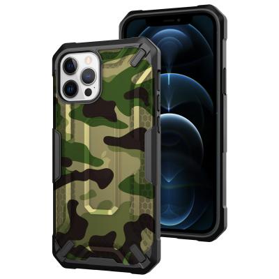 China Camouflage Military Camouflage TPU Shockproof PC Case Hybrid Camouflage Mobile Phone Case For Iphone 12 pro max for sale