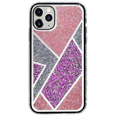 China High Quality Diamond And Cell Shell Phone Case For Iphone X Xs 11 Max Color Contrast Phone Pocket Factory Direct Sales for sale