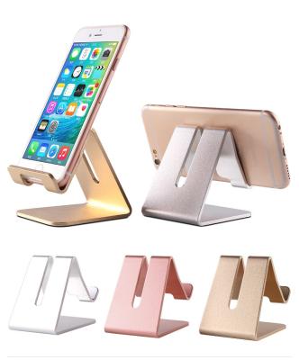 China Universal Table Tablet Phone Stand Mobile Accessories Metal Tablet Cell Phone Holder Desktop Aluminum Stand for sale