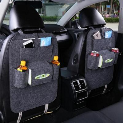 China Wholesale Modern Pockets Lightweight Gray Car Seat Back Cover Storage Organizer for sale