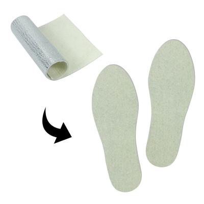 China Waterproof 100% Pure Wool Warm Fit To Fit Insoles Natural Felt Material for sale