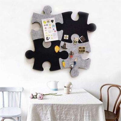 China Jagged DRAWING BOARD Bulletin Board Note Board for Home Gray Tiles Self Adhesive Pin Offices Bedrooms Felt Pin Board for sale