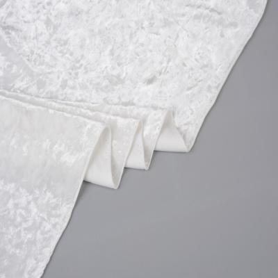 China Memory Goods Ready 100% Polyester Single Ice Crushed Velvet Fabric For Dresses for sale