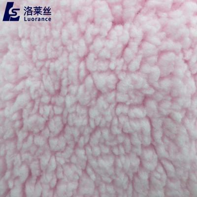 China Wholesale Ready Goods Polyester Sherpa Fleece Fabric Anti-Static for sale