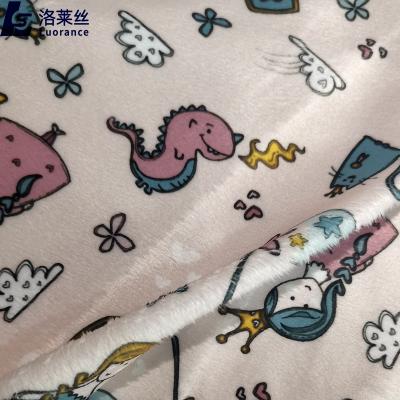 China Custom Small MOQ Velboa Minky Digital Printed Baby Blanket Tear-resistant Fabric for sale