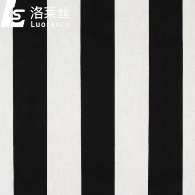 China Hot Sale Cotton Stripe Waterproof Fabric Black And White for sale