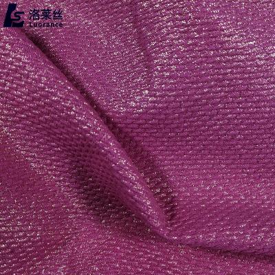 China Metallic Memory Sparkle Ball Fabric Glitter Ball Textured Knit Hair Bow Fabric for sale