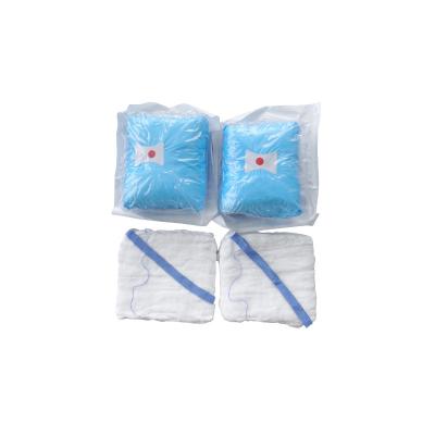 China 100% Absorbent Absorbent Cotton Laparotomy PP Medical Sterile Medical X-Ray Hemostatic Detectable Blue Hospital Abdominal Pads for sale