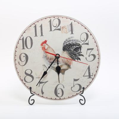 China Antique Style The Best Tempered Glass Colorful Printing Wall Clock For Home Office Decor for sale