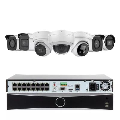 China Mini Dome Turret 4k Surveillance Security CCTV Camera Kit PAN-TILT HK 16 Channel POE Plug Visions and Game NVR VCR for sale