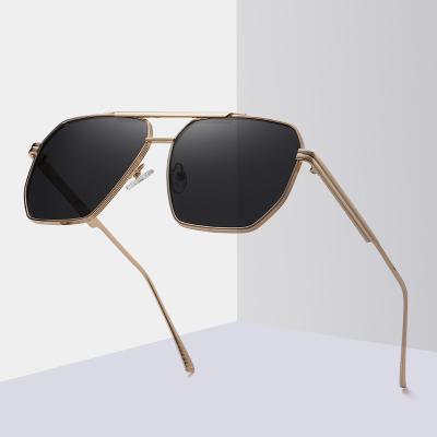 China Sunglass Lentes De Sol 2022 Luxury Custom Metal Frame Sunglasses Fashion Sunglasses Shape Sun Glass Men's Sunglasses for sale