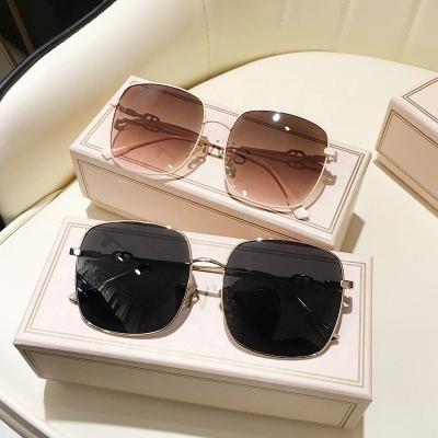 China Fashion Sunglasses Shape Big Frame Sunglasses Brand Luxury Gradient Marine Lenses Sunglasses Anti-UV Sun Glasses for sale