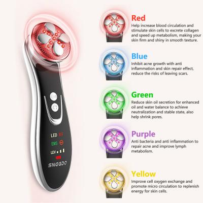 China Skin Tightening EMS 2020 Handheld Led Face Cellulite Skin Tightening Wrinkle Removal Facial RF Beauty Massager for sale