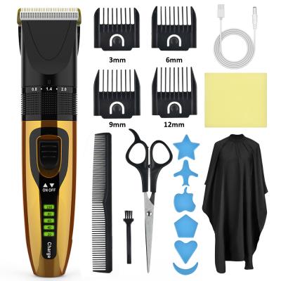 China Outdoor Professional Men's Rechargeable Electric Beard Trimmer Set Barber Grooming Kit Haircut Trimmer Clippers for sale