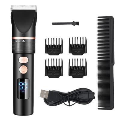 China Professional Outdoor Electric Shaver Hair Trimmer Hair Trimmer Barber Hair Clipper Kit with LED Display for sale