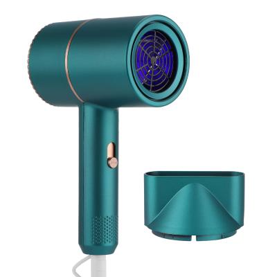 China OEM Logo Cold Hot Wind Blue Ionic Custom Light Negative Ion Hairdryer Travel Mini Hair Dryer for sale