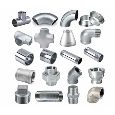 China Water Piping Materials Sanitary Ss304/316 Stainless Steel Pipe Fittings Union Threaded Elbow For Water Supply for sale