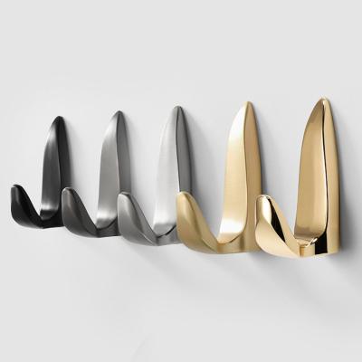 China Nordic Light Luxury Golden Entryway Fitting Room Hook Bathroom Kitchen Single Single Hook Viable Coat Hook for sale