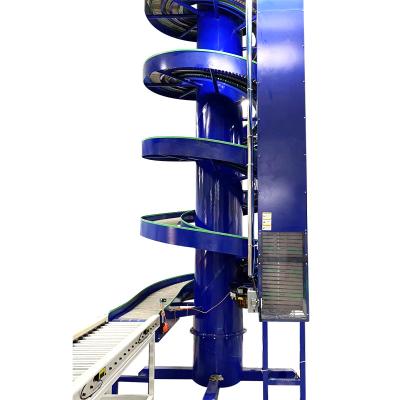 China China Manufacturer Heat Resistant Plastic Chain Vertical Spiral Conveyor For Cardboard Boxes Production Line Conveyor System Design for sale