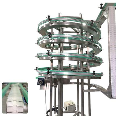 China Heat Resistant Vertical Spiral Conveyor Applesauce Bottle Spiral Conveyor Design for sale