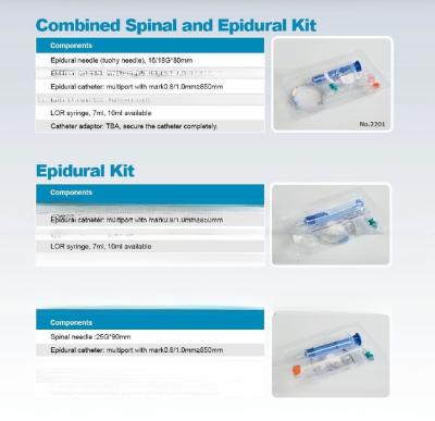 China Klasse I eenmalige anesthesie-epidurale kit voor injectiepunctie Te koop