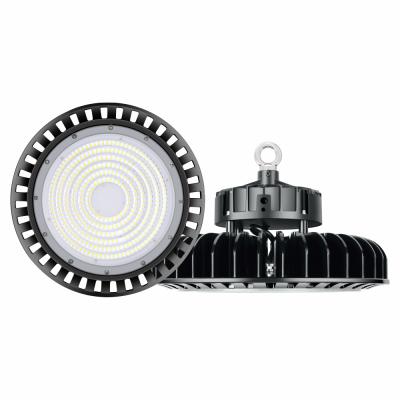 China Warehouse FCC DLC CE RoHS Approved LED high bay light UFO round highbay for warehouse project lighting for sale