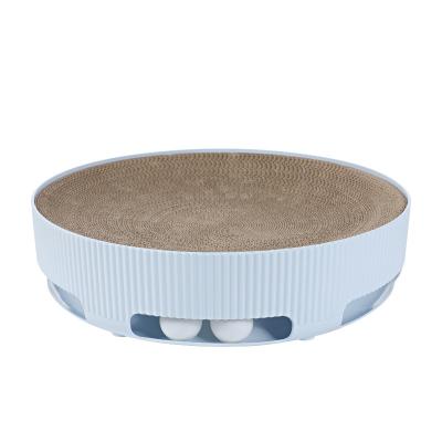 China Wholesale Customized Stocked Good Quality Cat Bites Claws And Tunnel Cat Itchy Corrugated Paper Turntable for sale