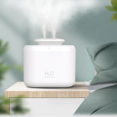 China Color Changing Large Capacity High Jet Flow Office Gift Business LED Logo Air Humidifier Ultrasonic Humidifier 2 Hole Light Custom Nano Warm Light Mist for sale