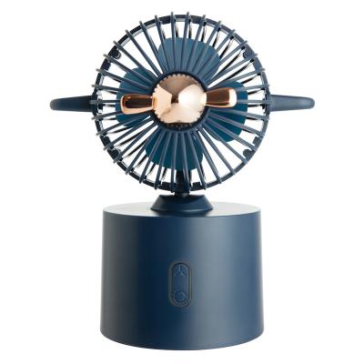 China Creative Aircraft Styling Frontier Aircraft Shaking Head Fan Desktop Small USB Student Charging Desktop Portable Handheld Desktop Silent Mini Fan for sale