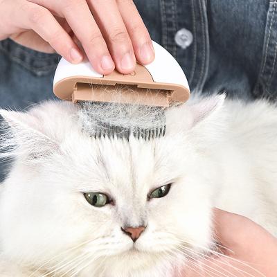 China Mini Sustainable Cute Round Pet Hair Trimmer Rake Comb For Cats for sale