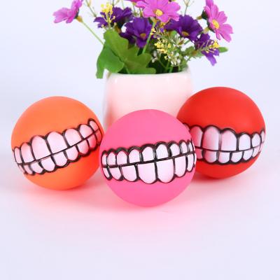 China Stored New Tooth Ball Dog Toy Glue Healthy Pet Toy Bite Resistant Interactive Pet Toy Ball for sale