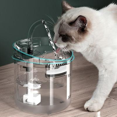 China Dropshipping Automatic Automatic Circulation Water Fountain Unplugged Silent Dog Pet Drink Water Dispenser Fountain For Cat Dog for sale