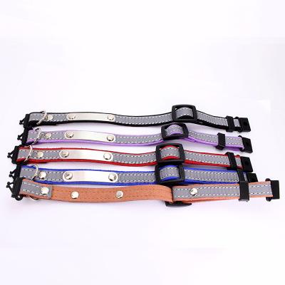 China Stocked Lettering Thoughtful Pet Collar Dog Collar Anti-lost Soft And Comfortable Dog Collar for sale