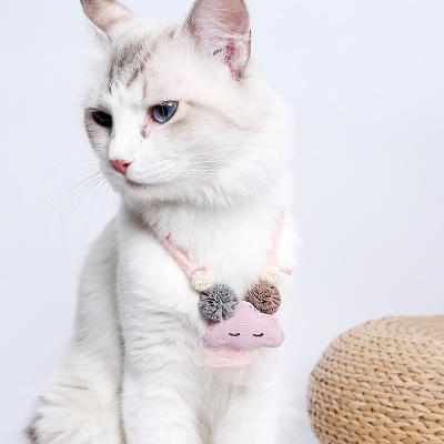 China Wholesale Soft Cute Cloud Shape Pet Pendant Stocked Cat Collar Cat Neck Collar for sale