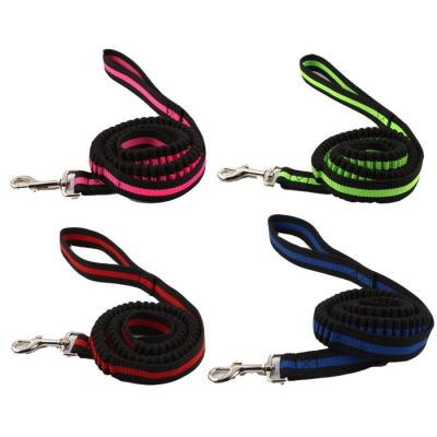 China Manufacturer Wholesale Pet Waterproof Retractable Elastic Rope Leash Bungee Stocked Nylon Dog Leash for sale