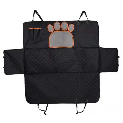 China Anti-dirty Stocked Dog Foot Pattern Pet Supplies Black Car Seat Cover Durable Protective Front Seat Mat Dog Car Seat Cover Wholesale for sale