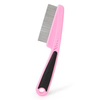 China Stocked Pet Grooming Combs Wide And Fine Tooth Comb Good Quality Stainless Steel Pet Grooming Combs for sale