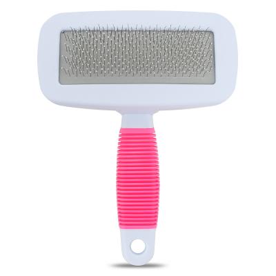 China Wholesales 14cm Dog Brush Pet Grooming Brush Dog Cat Fur Brush Pet Hair Anti-slip Comb Stocked Small for sale