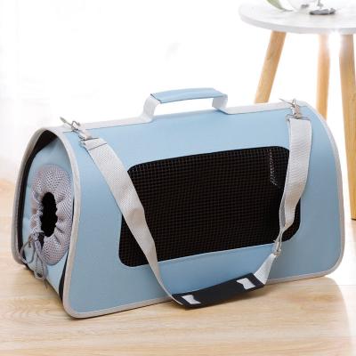 China Multifunctional Portable Pet Cat Bag Canvas Small Size Pet Travel Stored Hot Selling Adjustable Breathable Outdoor Handbag for sale