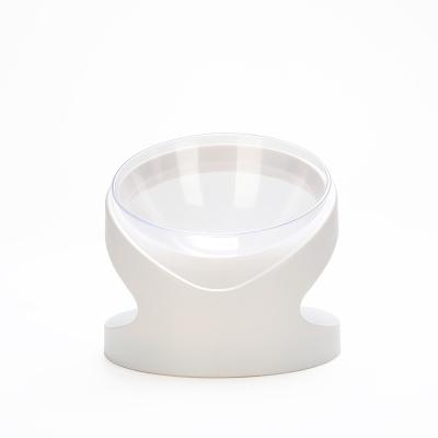 China New Design Automatic Plastic Pet Bowl Pet Food Bowl Cat Manufacturers Wholesale Pet Water Transparent Single Feeder for sale