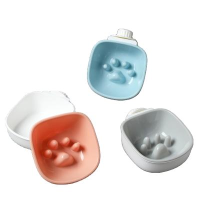 China Original Wholesale Automatic Cat Slow Feed Water Plastic Hanging Pet Bowl Rolls Creative Pet Bowls and Feeders for sale