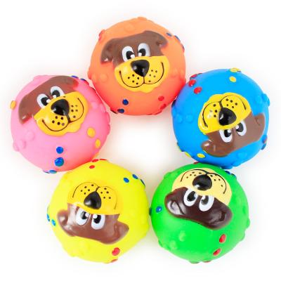 China Factory Price Wholesale 6.5cm Stocked Dog Toy Durable Colorful Ball Dog Toy Dog Toys Vocal Squeaky for sale